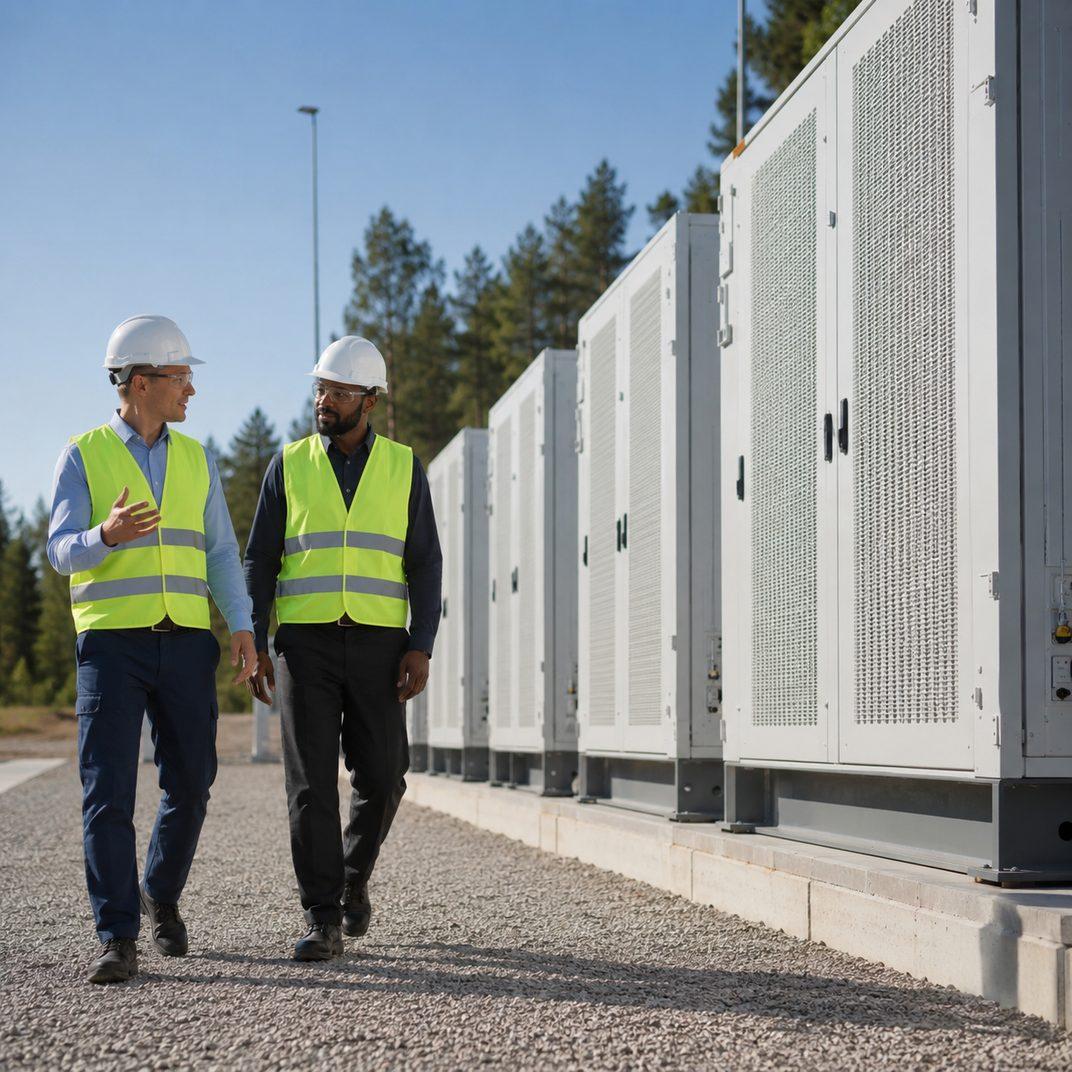 BESS containers on site